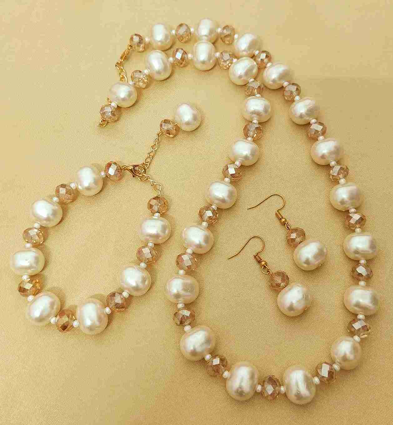 Western Pearl Mala With Tops And Bracelet Combo